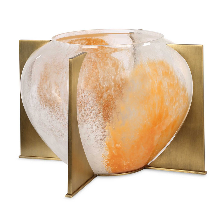 Uttermost - 18183 - Vase - Amber Swirl - Warm Brass
