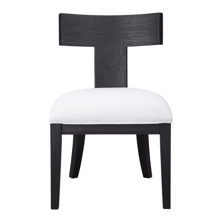 Uttermost - 23533 - Chair - Idris - Brushed And Rubbed In A Charcoal Black Stain
