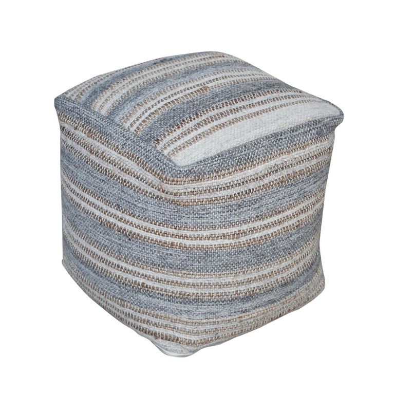 Uttermost - 23967 - Pouf - Mesick - Light Gray Cream And Natural Tones