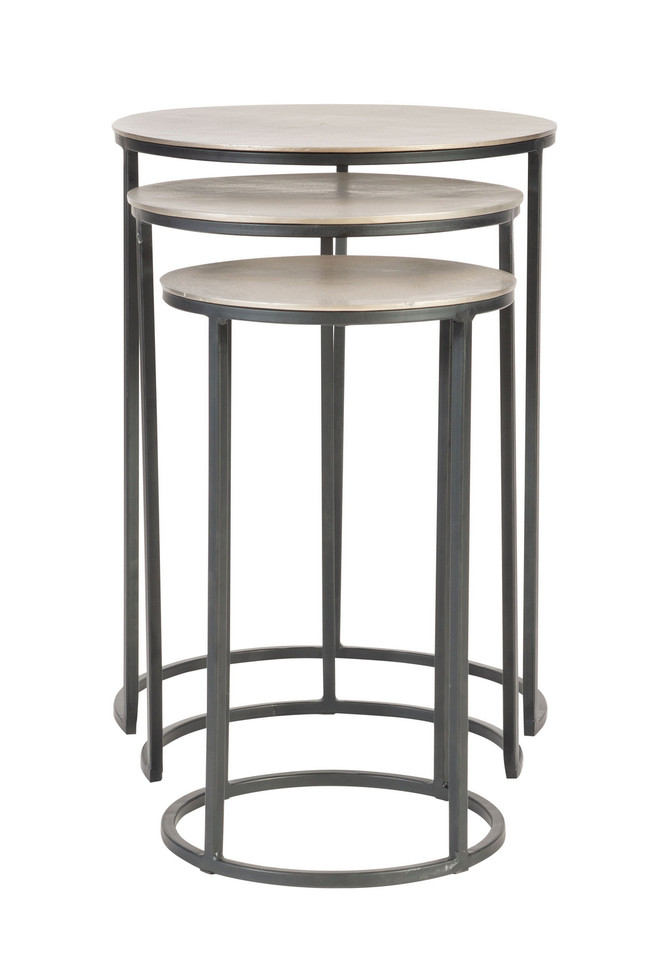 Uttermost - 25057 - Nesting Tables Set/3 - Erik - Antique Nickel