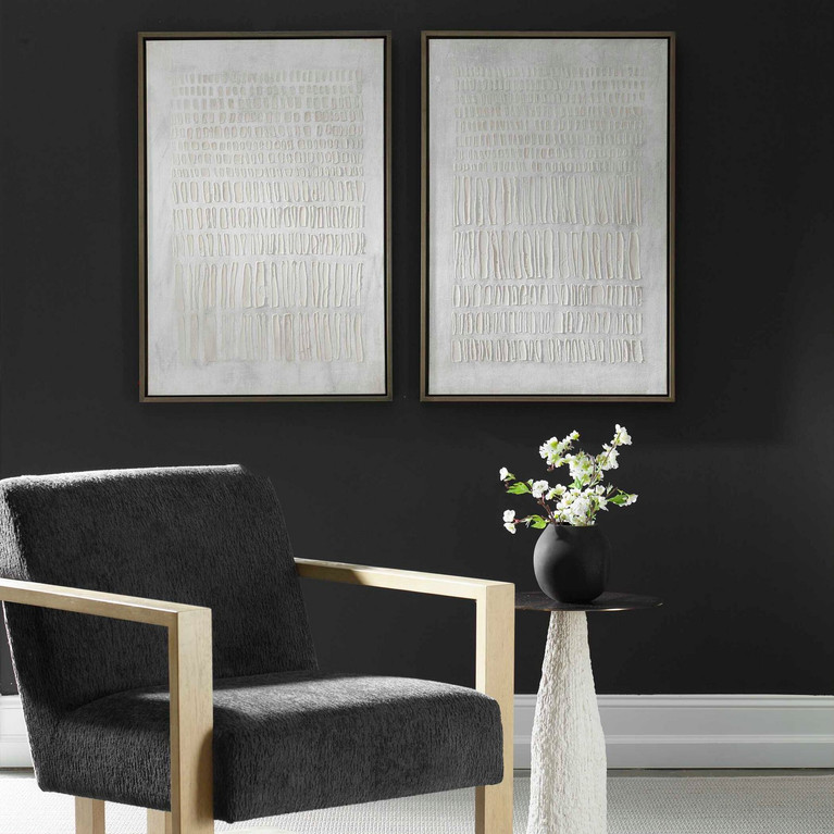 Uttermost - 32395 - Wall Art - Social Theory - Matte Gray Stained Solid Wood