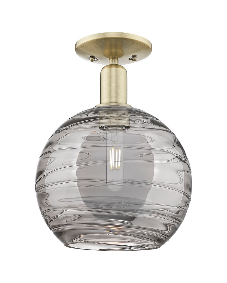 Innovations - 716-1C-AB-G1213-10SM - One Light Semi-Flush Mount - Arcadia - Antique Brass