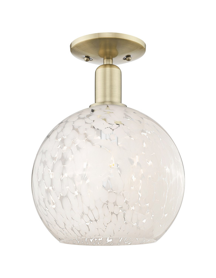 Innovations - 716-1C-AB-G1216-10WM - One Light Semi-Flush Mount - Arcadia - Antique Brass
