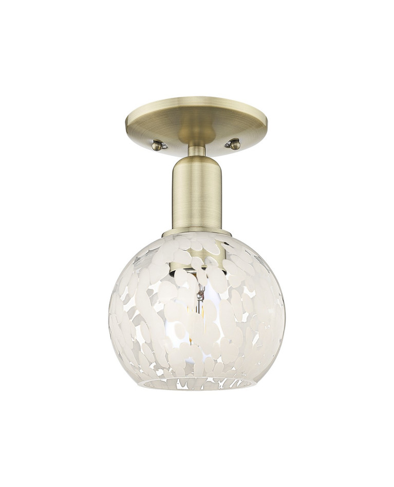 Innovations - 716-1C-AB-G1216-6WM - One Light Semi-Flush Mount - Arcadia - Antique Brass