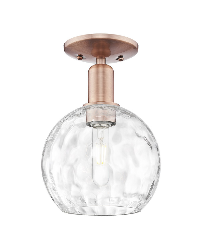 Innovations - 716-1C-AC-G1215-8 - One Light Semi-Flush Mount - Arcadia - Antique Copper