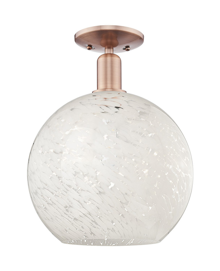 Innovations - 716-1C-AC-G1216-12WM - One Light Semi-Flush Mount - Arcadia - Antique Copper