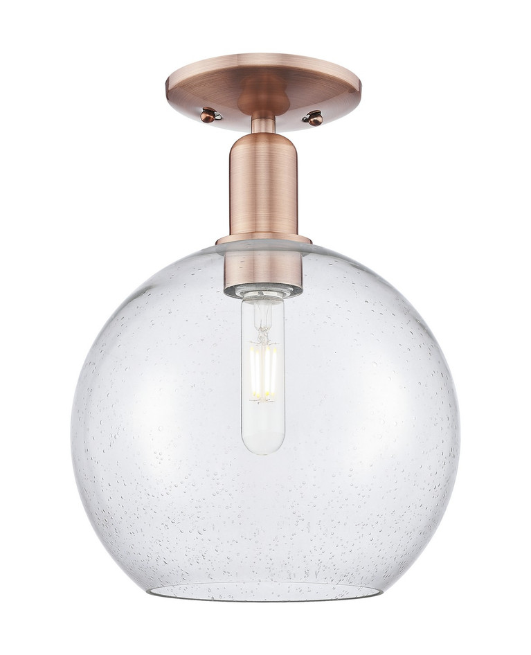 Innovations - 716-1C-AC-G124-10 - One Light Semi-Flush Mount - Arcadia - Antique Copper