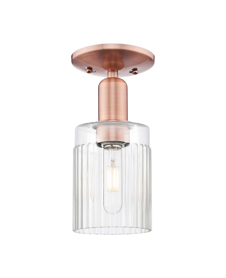 Innovations - 716-1C-AC-G342 - One Light Semi-Flush Mount - Arcadia - Antique Copper