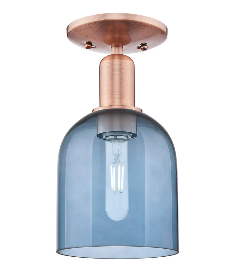 Innovations - 716-1C-AC-G558-6BL - One Light Semi-Flush Mount - Arcadia - Antique Copper