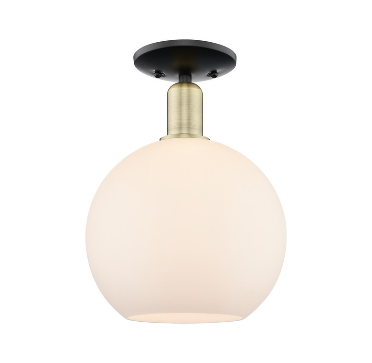 Innovations - 716-1C-BAB-G121-10 - One Light Semi-Flush Mount - Arcadia - Black Antique Brass