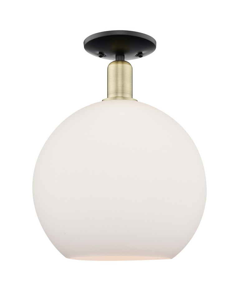 Innovations - 716-1C-BAB-G121-12 - One Light Semi-Flush Mount - Arcadia - Black Antique Brass