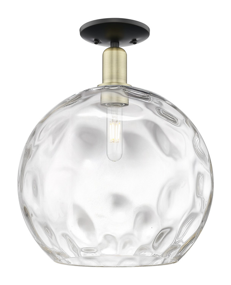 Innovations - 716-1C-BAB-G1215-14 - One Light Semi-Flush Mount - Arcadia - Black Antique Brass