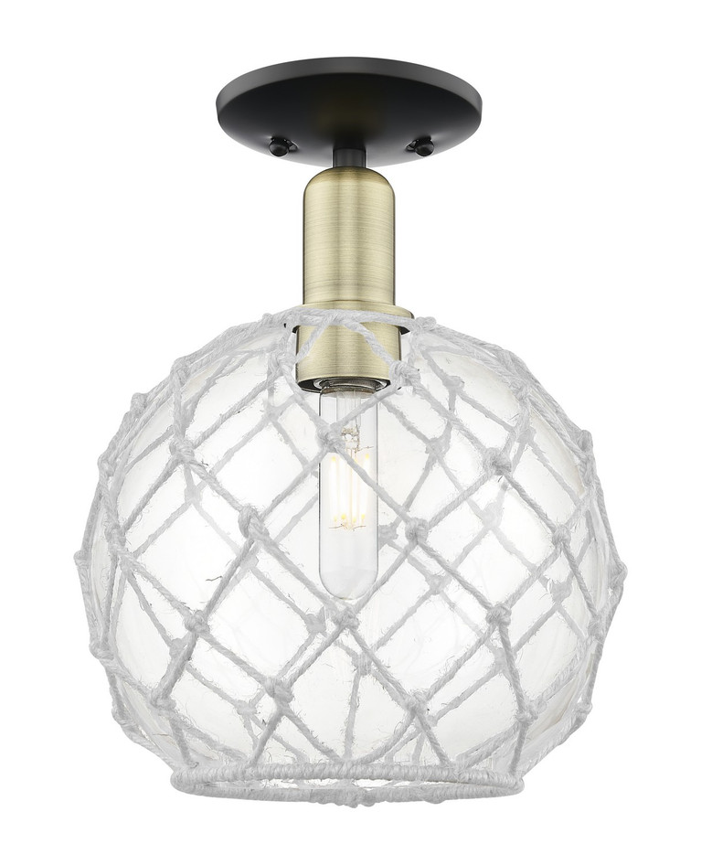 Innovations - 716-1C-BAB-G122-10RW - One Light Semi-Flush Mount - Arcadia - Black Antique Brass