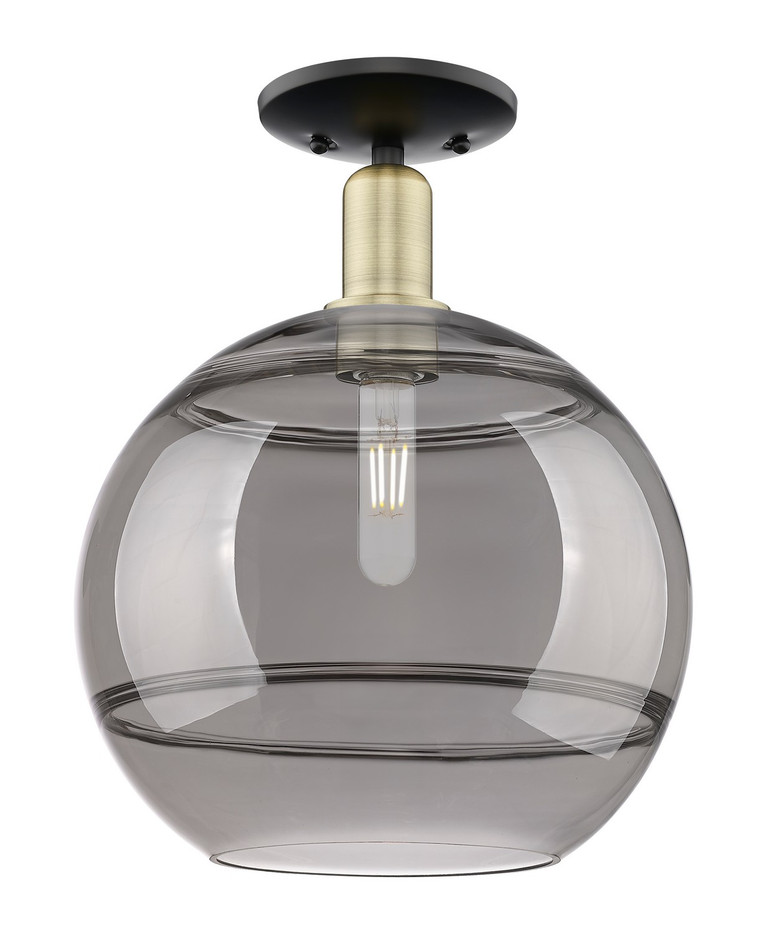 Innovations - 716-1C-BAB-G556-12SM - One Light Semi-Flush Mount - Arcadia - Black Antique Brass
