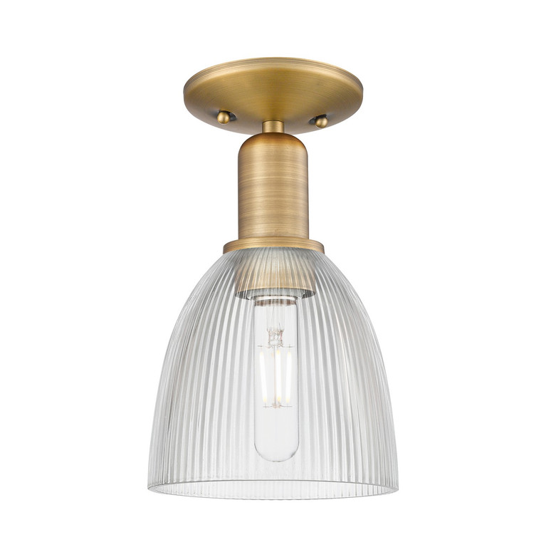 Innovations - 716-1C-BB-G382 - One Light Semi-Flush Mount - Arcadia - Brushed Brass