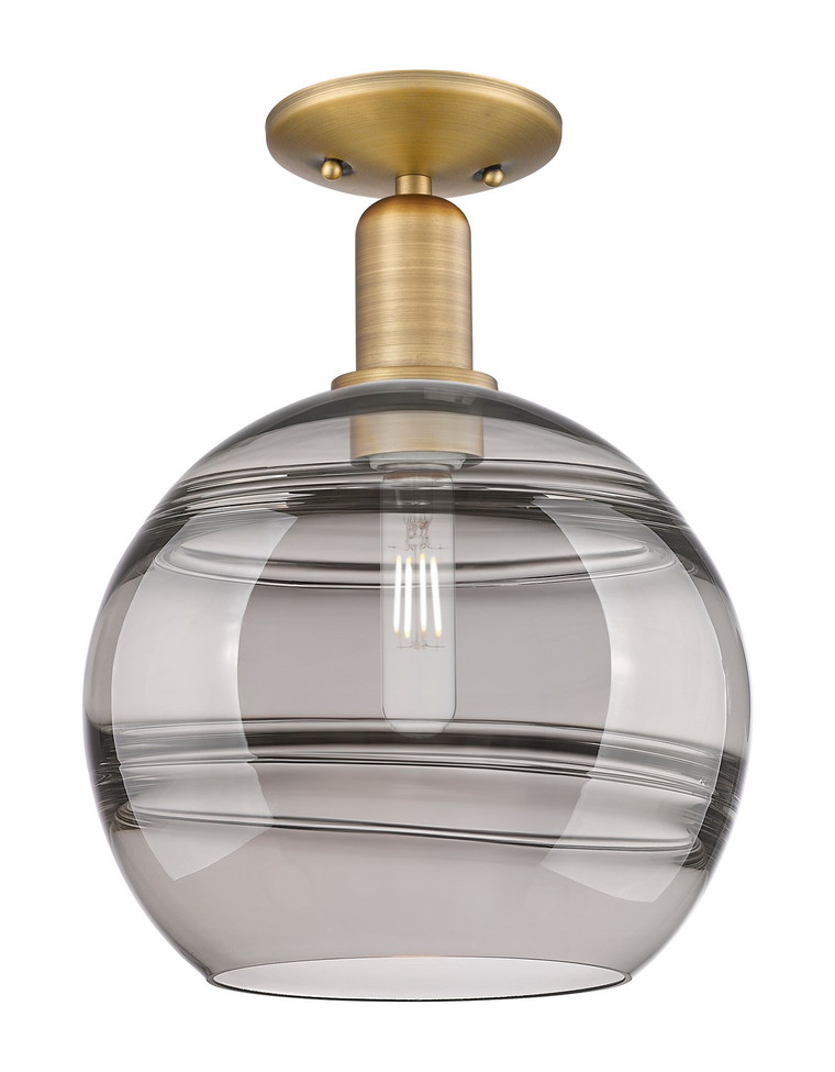 Innovations - 716-1C-BB-G556-10SM - One Light Semi-Flush Mount - Arcadia - Brushed Brass