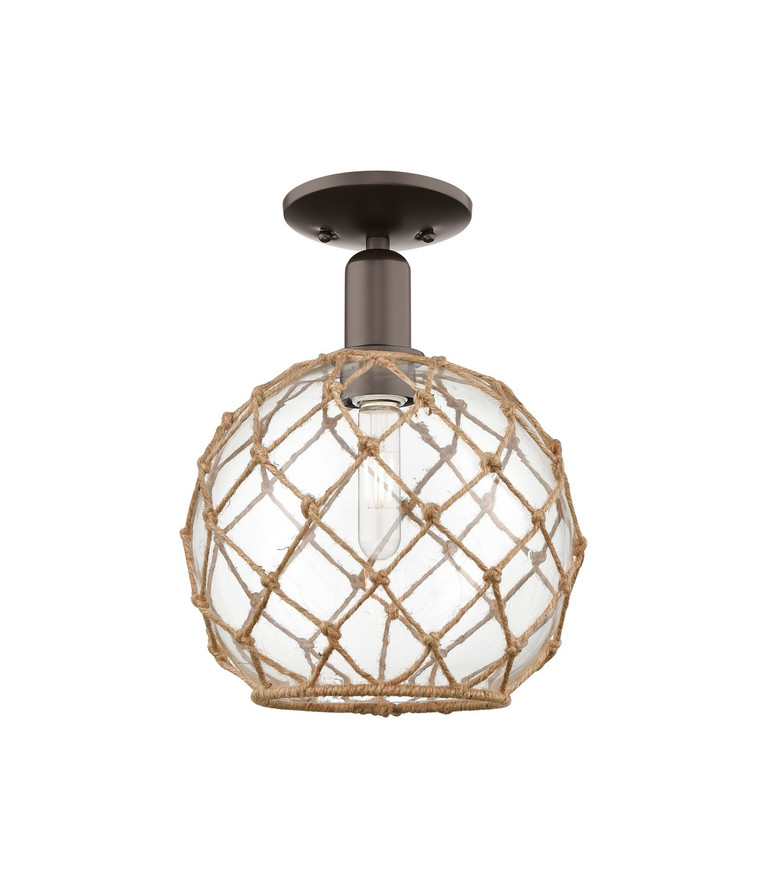 Innovations - 716-1C-OB-G122-10RB - One Light Semi-Flush Mount - Arcadia - Oil Rubbed Bronze
