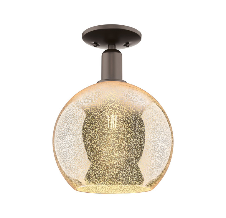 Innovations - 716-1C-OB-G128-10 - One Light Semi-Flush Mount - Arcadia - Oil Rubbed Bronze