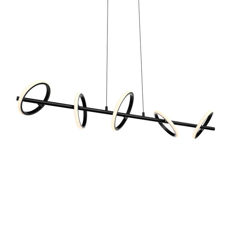 Dals - RRPD5-CC-BK - Five Light Linear Pendant - Olympia Five - BK
