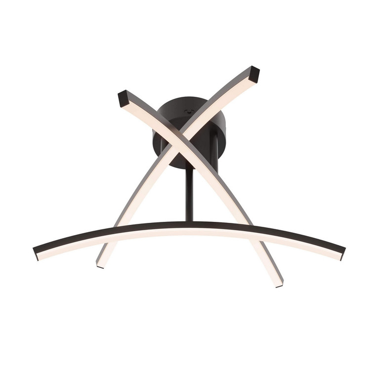 Dals - W3FM-CC-BK - Three Light Flush Mount - Sway - BK