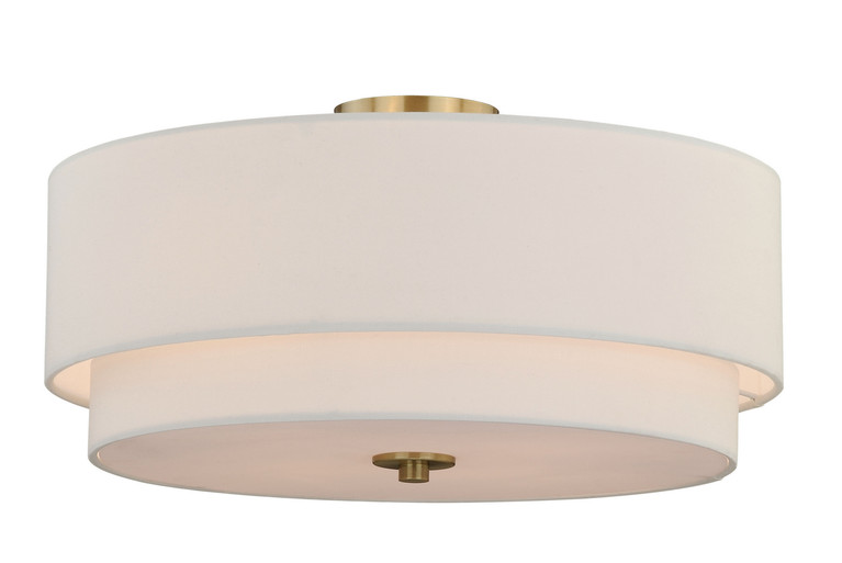 Vaxcel - C0112 - Four Light Semi Flush Mount - Burnaby - Matte Brass