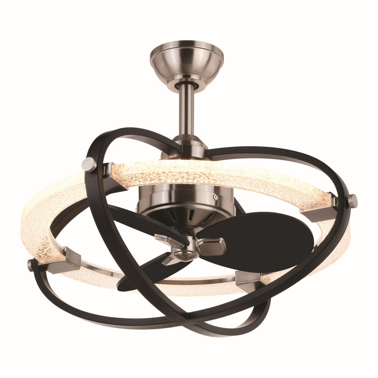 Vaxcel - F0098 - 22Ceiling Fan - Galileo - Satin Nickel/Black