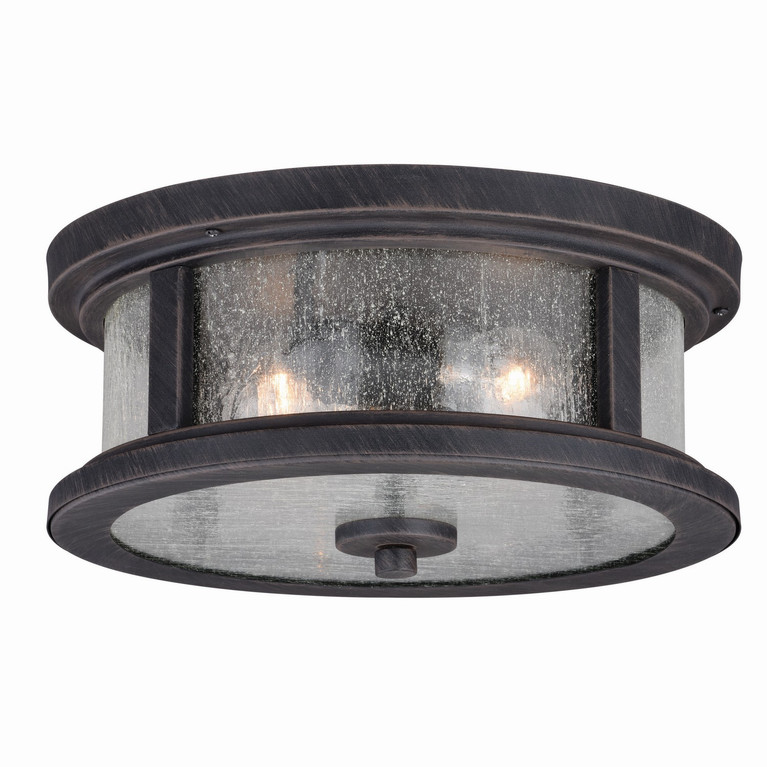 Vaxcel - T0290 - Two Light Outdoor Flush Mount - Cumberland - Rust Iron