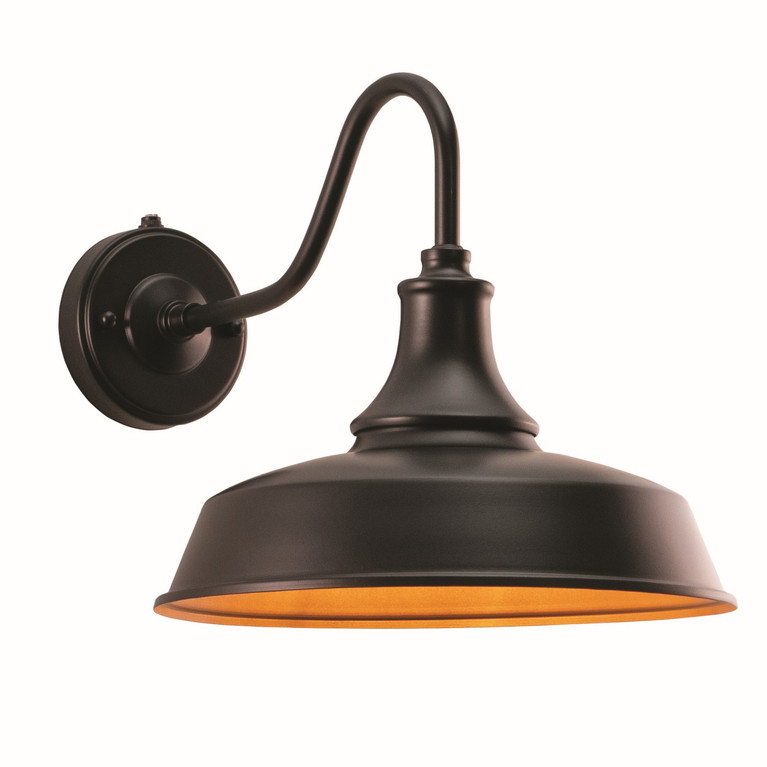 Vaxcel - T0367 - One Light Outdoor Wall Mount - Dorado - Dark Bronze/Light Gold