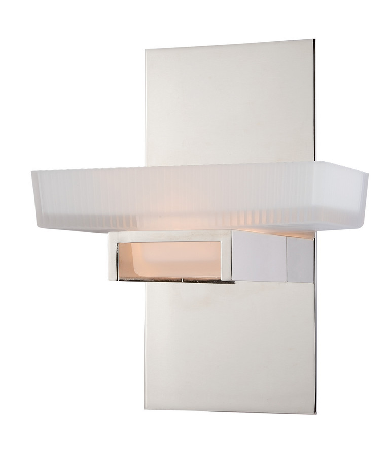 Vaxcel - W0079 - One Light Vanity - Gatsby - Polished Nickel