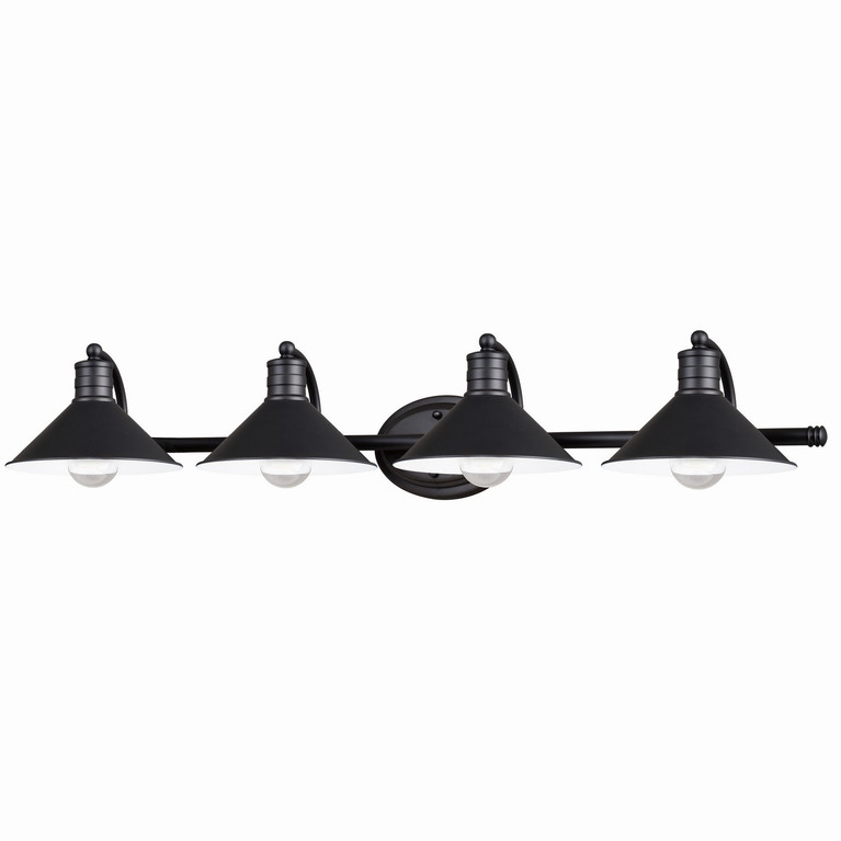 Vaxcel - W0286 - Four Light Vanity - Akron - Oil Rubbed Bronze/Matte White