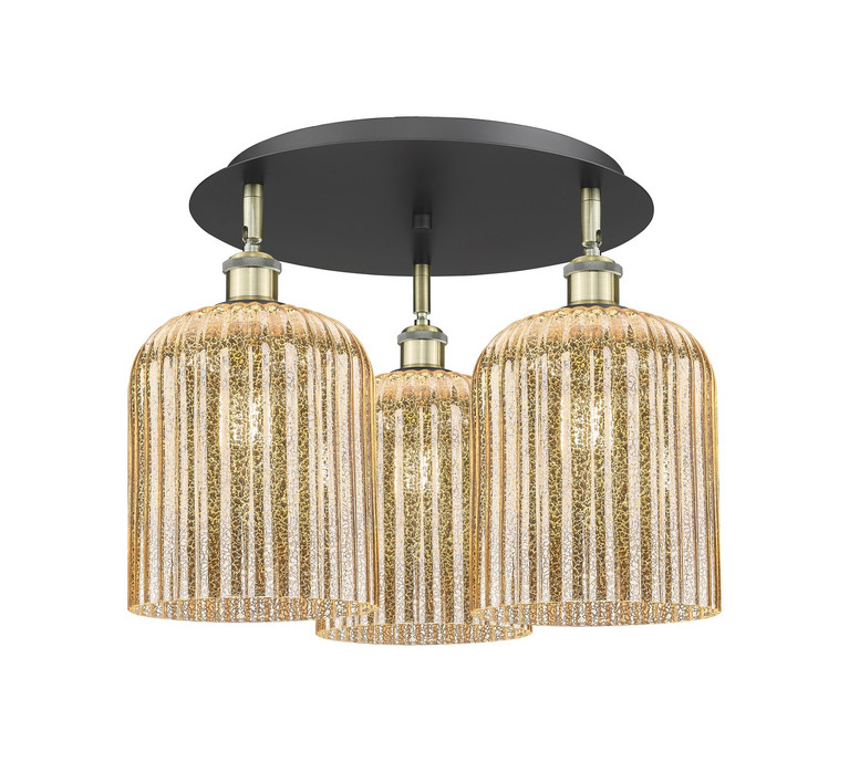 Innovations - 516-3C-BAB-G559-8ME - Three Light Semi-Flush Mount - Ballston - Black Antique Brass