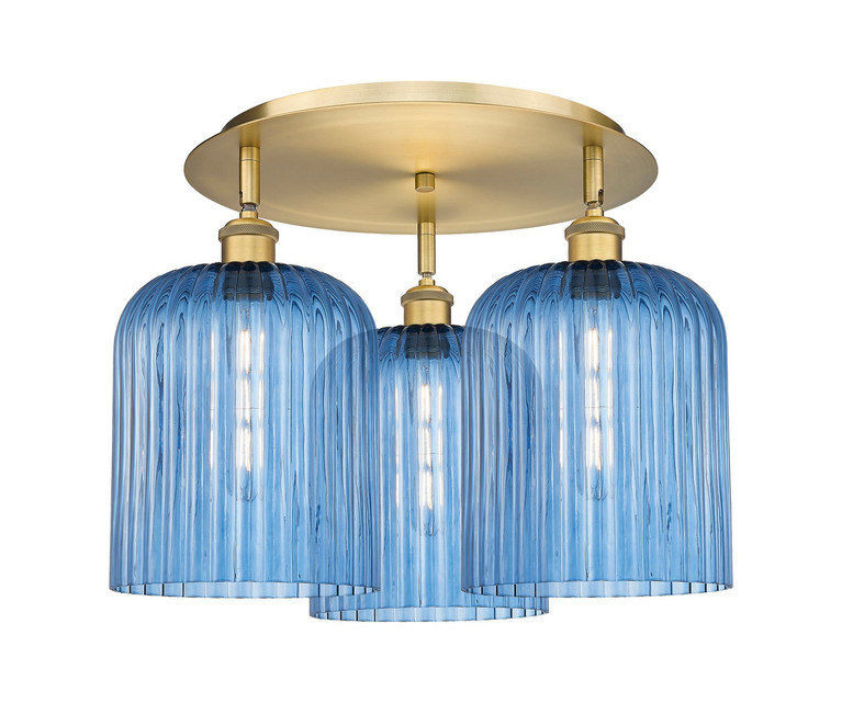 Innovations - 516-3C-BB-G559-8BL - Three Light Semi-Flush Mount - Ballston - Brushed Brass