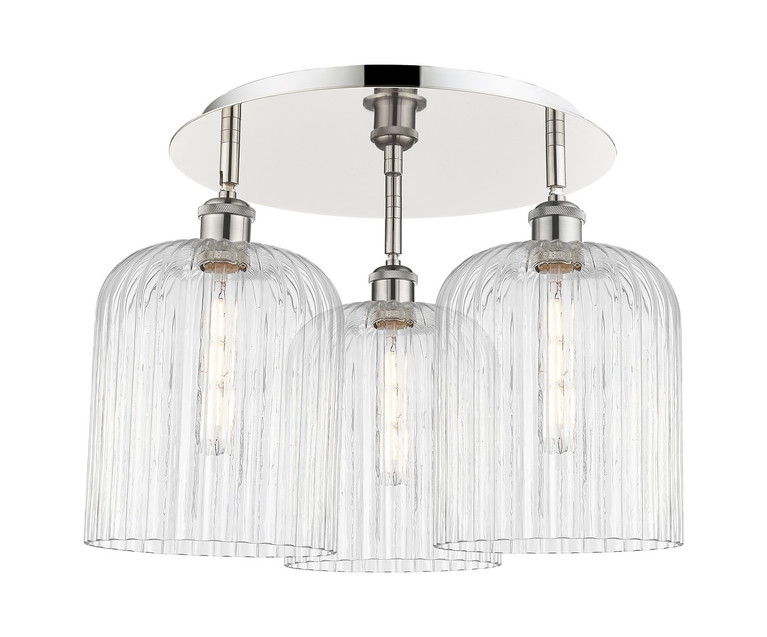 Innovations - 516-3C-PN-G559-8CL - Three Light Semi-Flush Mount - Ballston - Polished Nickel