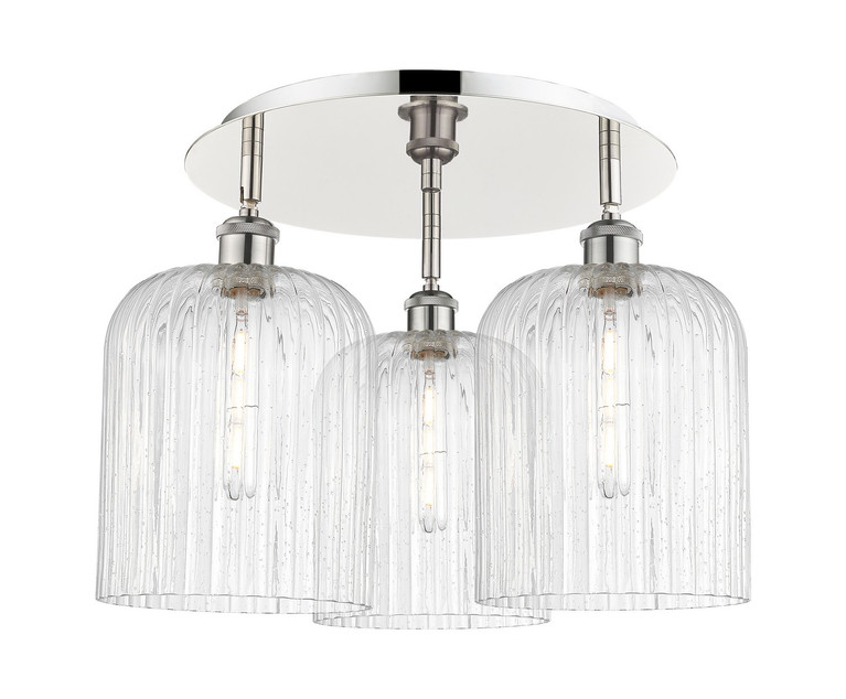 Innovations - 516-3C-PN-G559-8SDY - Three Light Semi-Flush Mount - Ballston - Polished Nickel