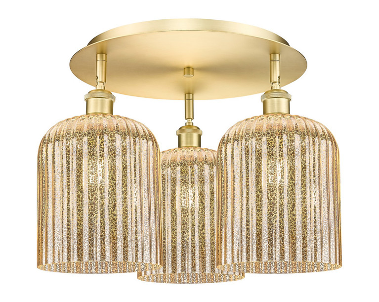 Innovations - 516-3C-SG-G559-8ME - Three Light Semi-Flush Mount - Ballston - Satin Gold