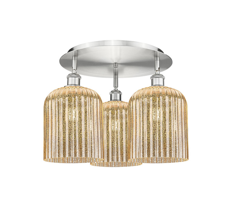 Innovations - 516-3C-SN-G559-8ME - Three Light Semi-Flush Mount - Ballston - Satin Nickel