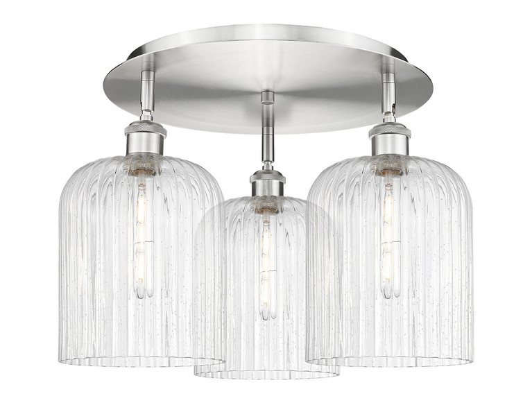 Innovations - 516-3C-SN-G559-8SDY - Three Light Semi-Flush Mount - Ballston - Satin Nickel