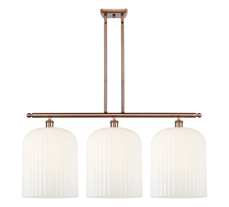 Innovations - 516-3I-AC-G559-12GWH - Three Light Island Pendant - Ballston - Antique Copper