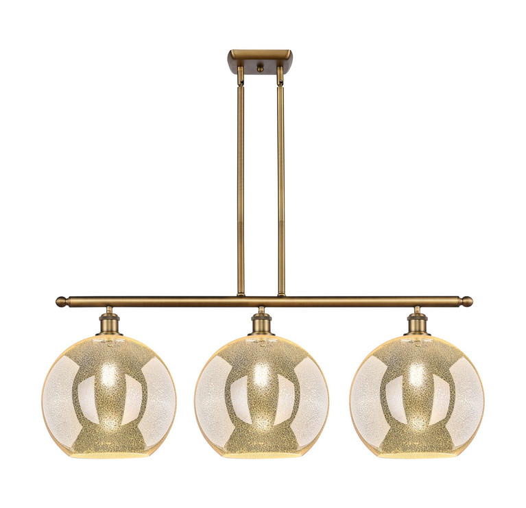 Innovations - 516-3I-BB-G128-12 - Three Light Island Pendant - Ballston - Brushed Brass