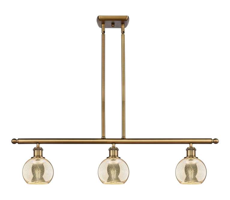 Innovations - 516-3I-BB-G128-6 - Three Light Island Pendant - Ballston - Brushed Brass