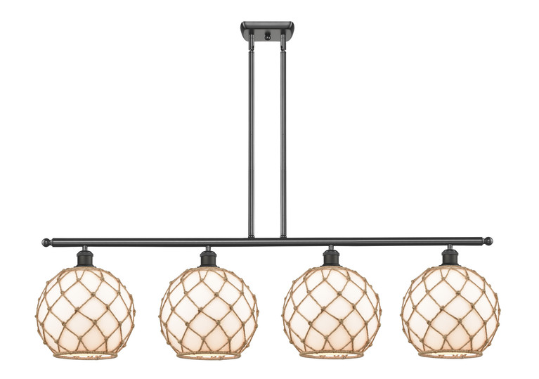 manufacturer_finish:Oil Rubbed Bronze|manufacturer_glass:Matte White Large Farmhouse Glass with Brown Rope|light_output:220.00lm|color_temperature:2200K|cri:99