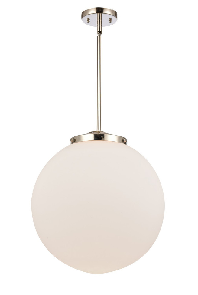 manufacturer_finish:Polished Nickel|manufacturer_glass:Cased Matte White Beacon|light_output:220.00lm|color_temperature:2200K|cri:99