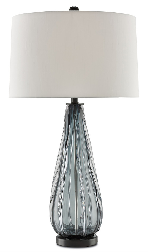 Currey and Company - 6000-0027 - One Light Table Lamp - Nightcap - Blue-Gray/Clear