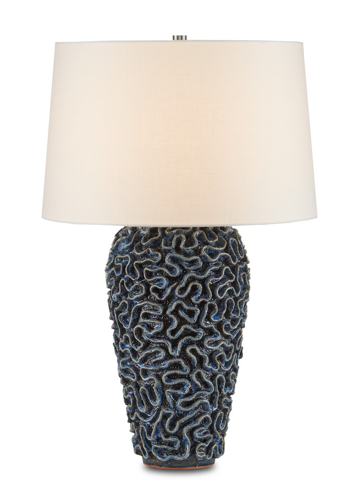 Currey and Company - 6000-0745 - One Light Table Lamp - Milos - Blue