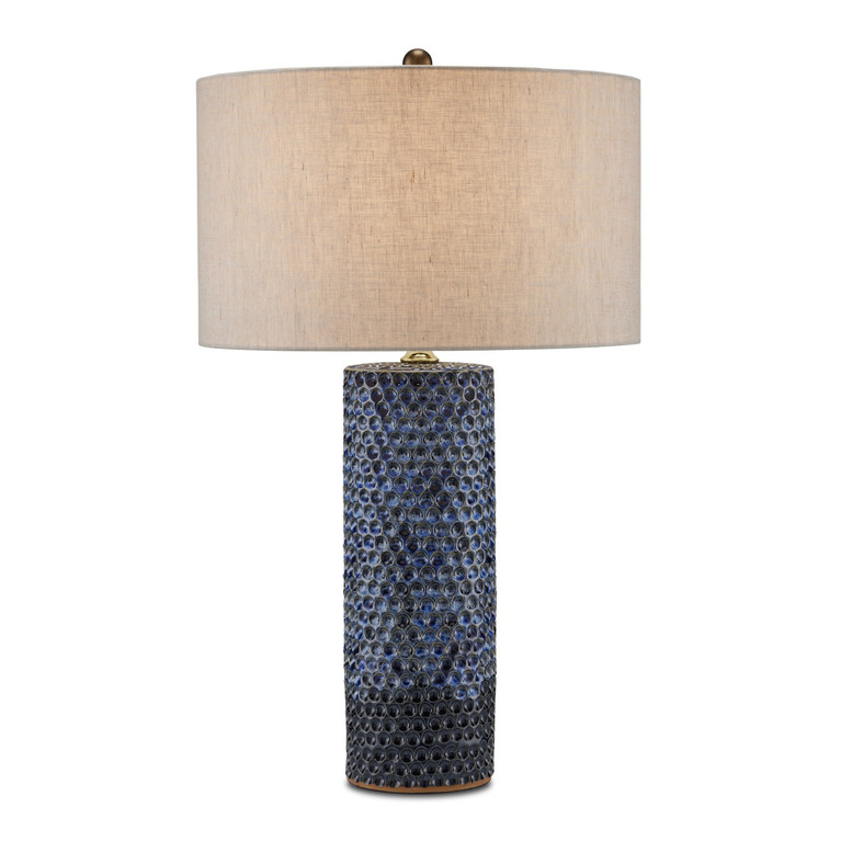 Currey and Company - 6000-0821 - One Light Table Lamp - Polka Dot - Reactive Blue