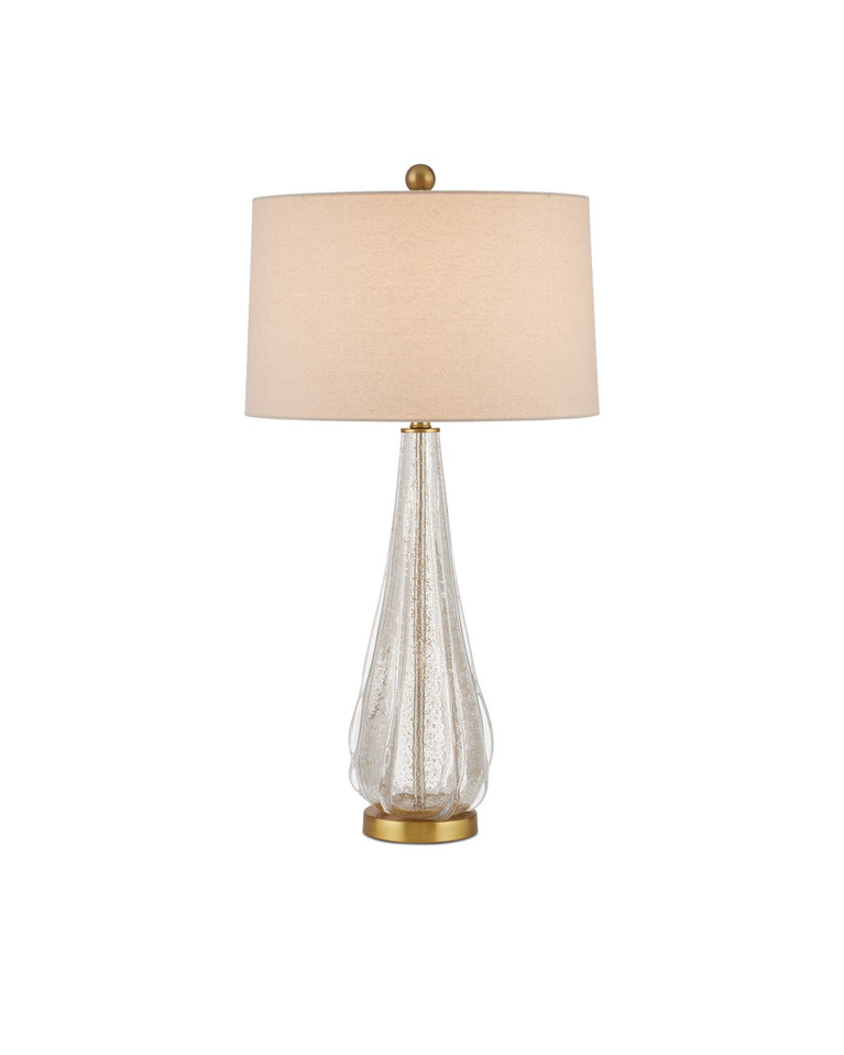 Currey and Company - 6000-0946 - One Light Table Lamp - Zyphyrine - Clear/Gold/Antique Brass