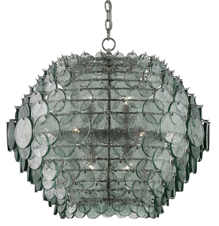 Currey and Company - 9000-0009 - 14 Light Chandelier - Braithwell - Clear/Silver Granello