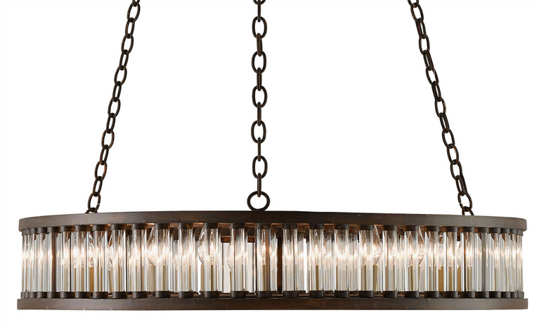 Currey and Company - 9000-0045 - 24 Light Chandelier - Elixir - Clear/Bronze Verdigris