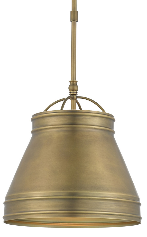 Currey and Company - 9000-0488 - One Light Pendant - Lumley - Antique Brass