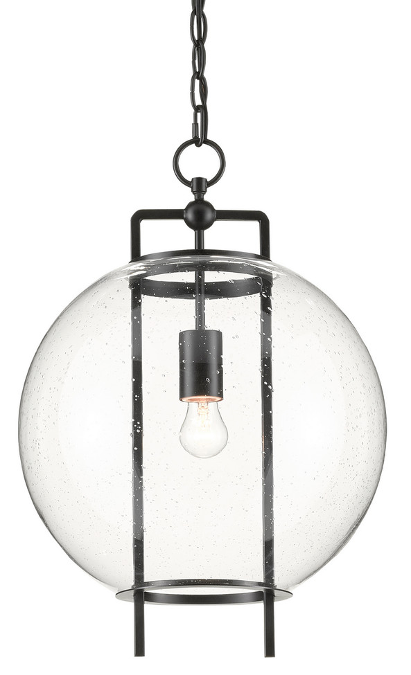 Currey and Company - 9000-0599 - One Light Pendant - Breakspear - Clear/Antique Black